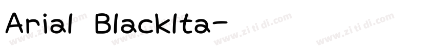 Arial Blacklta字体转换
